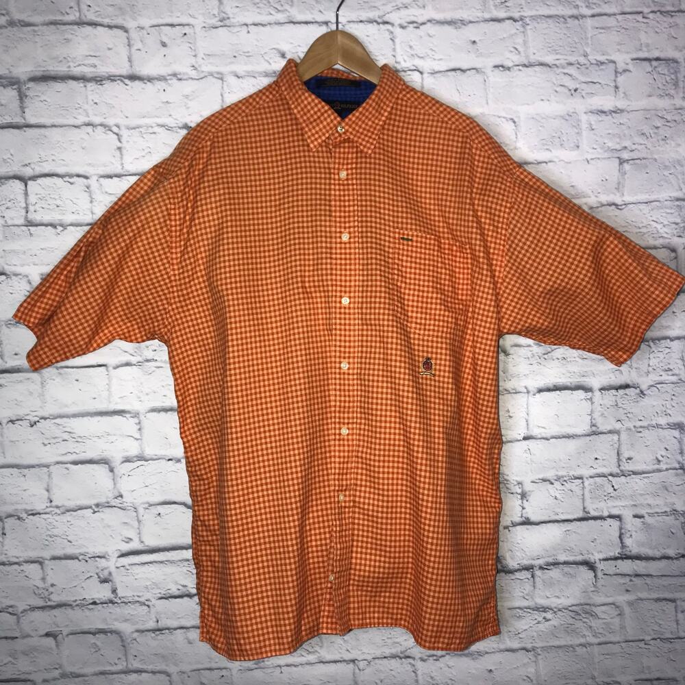 Orange Tommy Hilfiger Plaid Casual Shirt